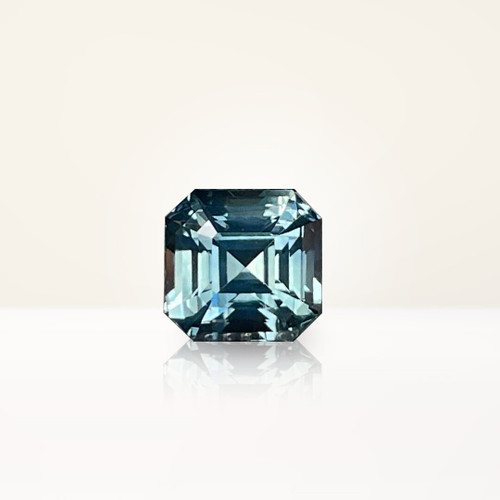 2.05 ct Asscher Teal Sapphire - Nolan and Vada