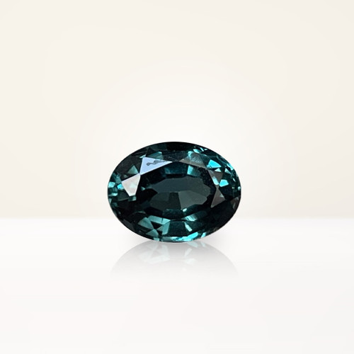 1.71 ct Oval Teal Lab Sapphire - Nolan and Vada