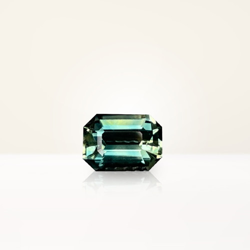 1.10 ct Emerald Cut Australian Parti Teal Sapphire - Nolan and Vada