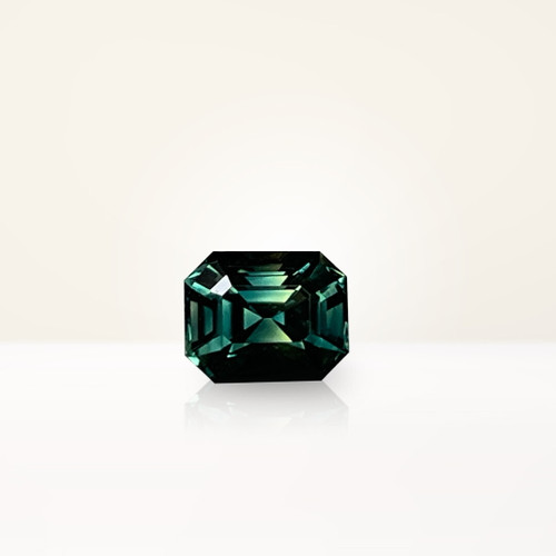 1.24 ct Emerald Cut Australian Parti Teal Sapphire - Nolan and Vada