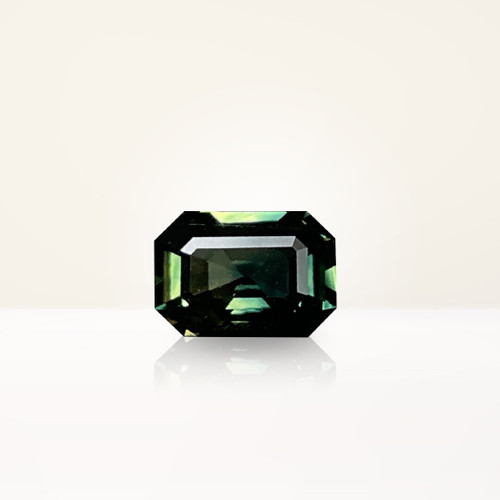 1.58 ct Emerald Cut Australian Parti Teal Sapphire - Nolan and Vada