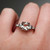 Ava - 1.66 Cushion Peach Sapphire Engagement Ring
