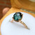 Adele - 2.50 Cts Oval Teal Sapphire Engagement Ring - Nolan and Vada