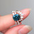 2.15 Cts Oval Teal Sapphire Engagement Ring Set - Nolan and Vada