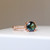 Custom - 1.54 Cts Round Teal Sapphire Engagement Ring - Nolan and Vada