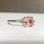 Sylvia - 1.41 Cts Round Peach Sapphire Engagement Ring - Nolan and Vada