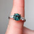 Faye - 1.56 Cts Round Teal Sapphire Engagement Ring - Nolan and Vada