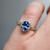 Chloe - 1.07ct Oval Blue Sapphire Engagement Ring - [S809-CHLOE-NVST2303]