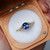 Aria - 1.17ct Oval Blue Sapphire Engagement Ring - [S822-ARIA-NVST2791]