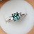 Zara - 1.41ct Radiant Teal Sapphire Engagement Ring - [S824-ZARAR-NVST3232]