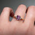S814-TRINITY-YG-NVST3478 - Ring on Hand