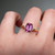 S814-TRINITY-YG-NVST3477 - Ring on Hand
