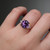 S819-FLORA-YG-NVSTL3509 - Ring on Hand