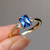 Faye - 1.11ct Radiant Blue Sapphire Engagement Ring - [S811-FAYER-NVST3411]