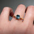 S814-TRINITY-YG-NVST3581 - Ring on Hand