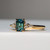 Clara - 1.08ct Emerald Cut Teal Sapphire Engagement Ring - [S817-CLARAR-NVST3538]