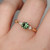 Faye - 0.55ct Round Australian Parti Green Sapphire Engagement Ring - [S811-FAYER-NVST2958]