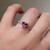 S807-SERENITY-YG-NVST3752 - Ring on Hand