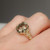 Custom 2.87ct Green Lab Spinel Fantasy Cut Filigree Ring
