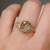 Custom 2.87ct Green Lab Spinel Fantasy Cut Filigree Ring