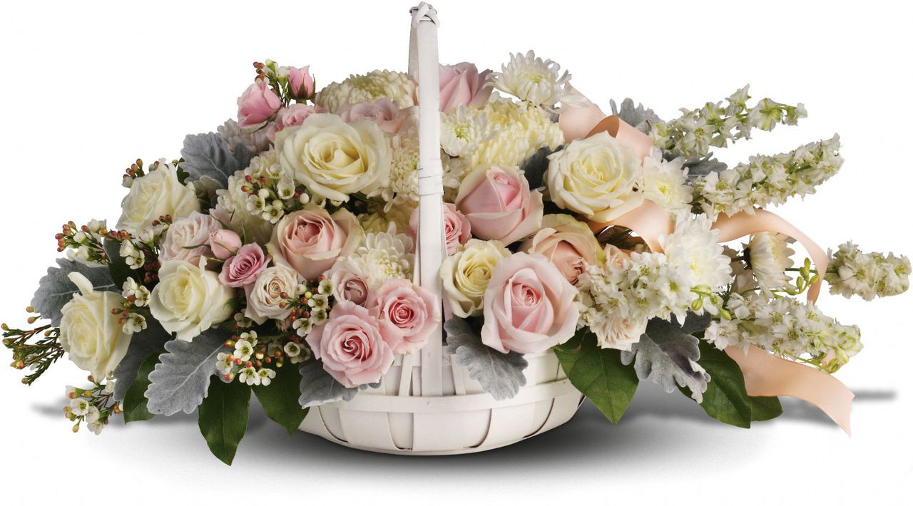 Pink Remembrance Funeral Basket | Free Delivery in Pearland