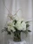 The Chloe White Hydrangea and Greenery Bouquet from Enchanted Florist. This beautiful and simple arrangement includes all white hydrangeas in a clear vase that is accented with several types of classic greeneries and curly willow.
Approximately 20"H x 18"W
SKU RM131