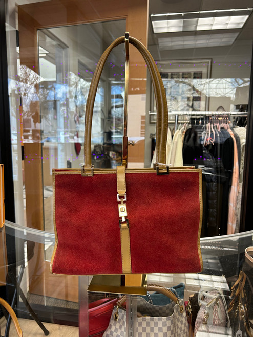 Gucci vintage Red suede handbag