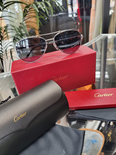 Cartier Aviator Silver  Sunglasses