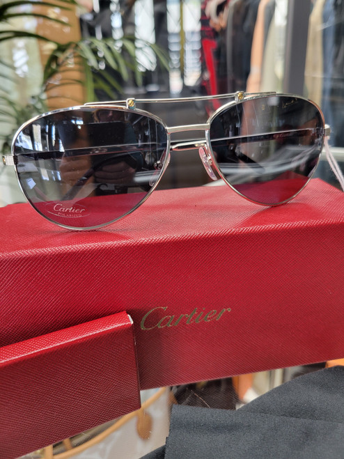 Cartier Aviator Silver  Sunglasses