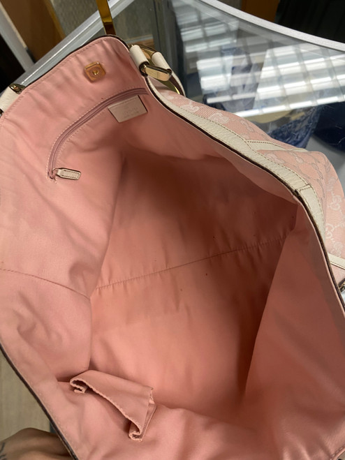 Gucci pink GG Abbey tote