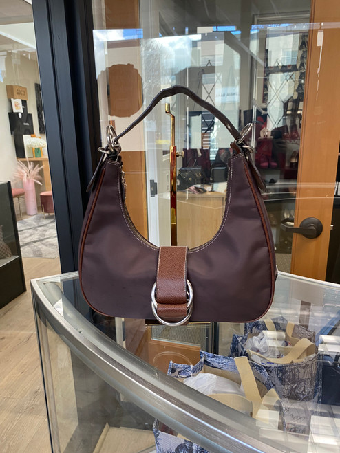 Prada tessuto brown bag