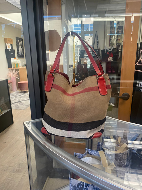 Burberry check bucket bag