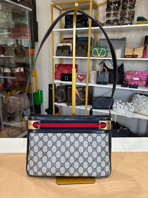 VINTAGE BLUE GUCCI SHOULDER BAG