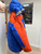 Gucci north face puffer jacket, orange & blue