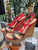 LOUIS VUITTON Monogram Strap Wedge Sole Wood Sandals EU 36 .5