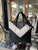 MCM Visetos chevron shopper tote
