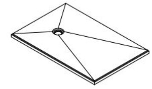 40" x 61" Custom ProPan® Pan w/out Curb (PVC Drain)