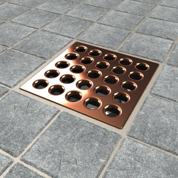 4" Grate - Polished Copper