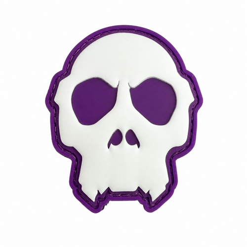 APE Defense Purple Glow Skull Patch, 3 Inch
