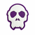APE Defense Purple Glow Skull Patch, 3 Inch