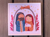 Watercolor Nativity Dimond Art in Frame