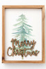 Merry Christmas Tree Decor Brown/White