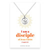 I Am A Disciple Of Jesus Christ, 2024 LDS Youth Theme Logo Necklace (Silver)