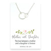 Mother Daughter Intertwined Double Ring Necklace, The Love Between A Mother And Daughter Is Forever