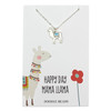 Llama Necklace, Happy Day Mama Llama (Silver)