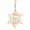 Ornamental Star With Holy Family Wood (Small Ornament) While supplies last*