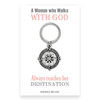 KEY RING WOMAN WHO WALKS WITH GOD
