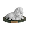 Lamb and Lion Cultured Marble on green marble base *