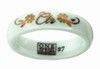 Rosa Flower CTR Ring  (White Diamond Ceramic with Rose Gold Inlay)*