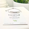 I Can and I Will Bracelet, Silver Stamped Bar Bracelet With Card